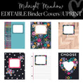 Load image into Gallery viewer, Editable and Printable Binder Covers and Spines Classroom Decor and Organization Midnight Meadow by UPRINT