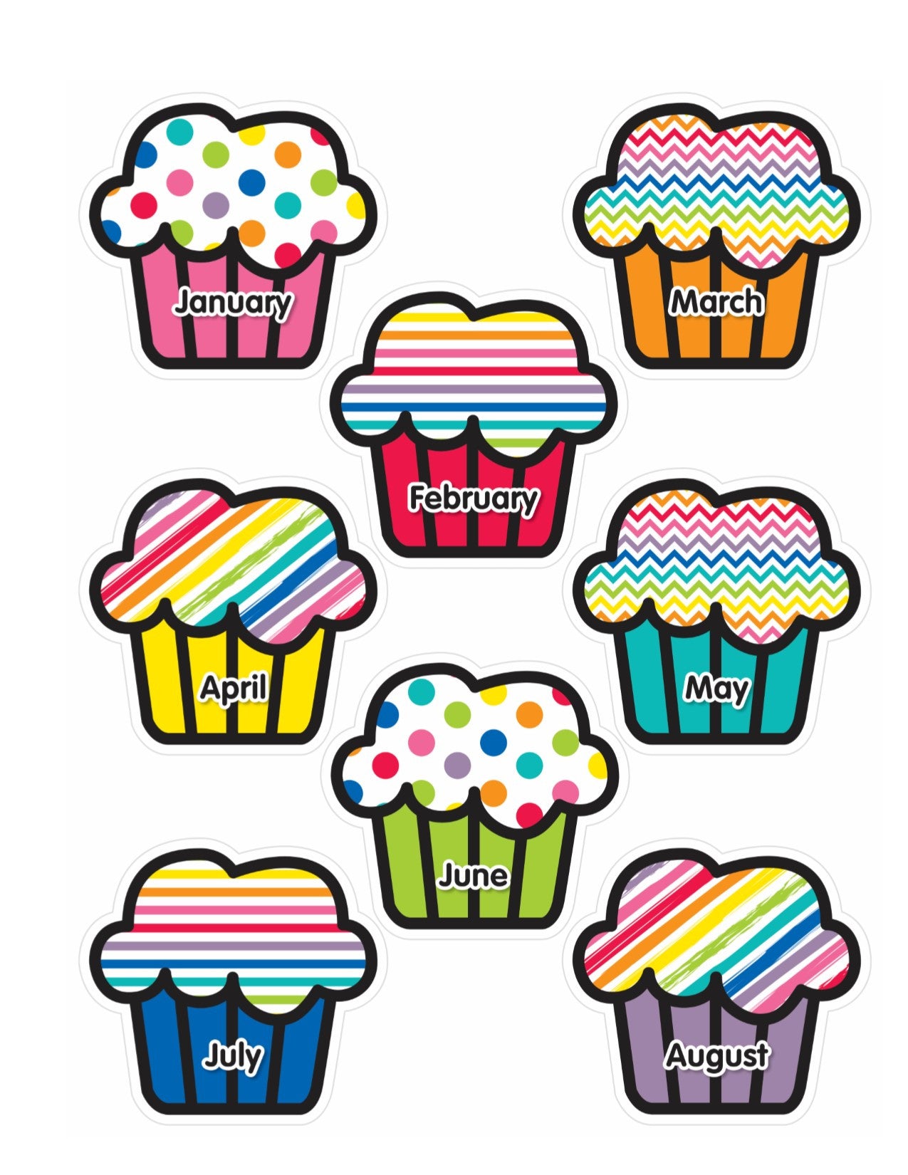 Birthday Set||Schoolgirl Style for Free Printable Cupcake Birthday Classroom Decoration