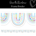 Load image into Gallery viewer, Rainbow Scallop Border Frame Border Rainbow Classroom Decor by Flagship