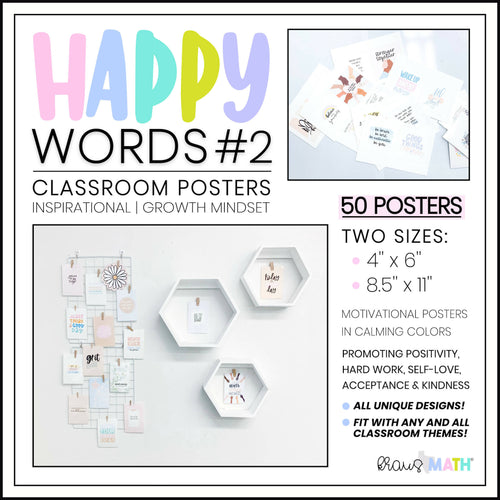 Happy Words Poster Volume 2 by Kraus Math
