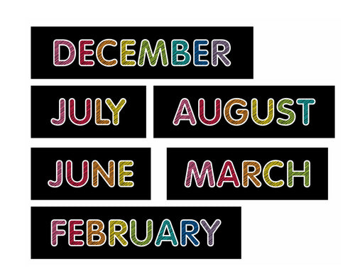 Calendar Set | Color My Classroom | UPRINT | Schoolgirl Style
