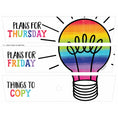 Load image into Gallery viewer, Cart Labels | Rainbow Classroom Decor | Light Bulb Moments | UPRINT | Schoolgirl Style