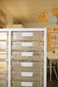 Load image into Gallery viewer, Mobile Cart | Wide Line | Single Column| 27 Module Cart | Clear | Schoolgirl Style