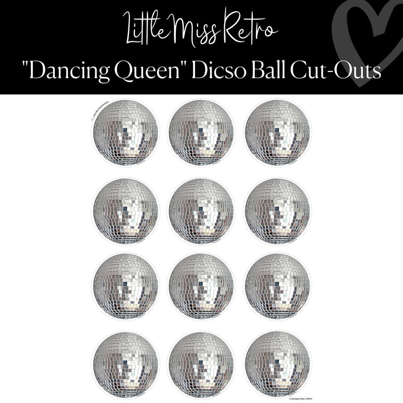 Little Miss Retro Classroom Decor Disco Ball Classroom Cut-Outs  by ULitho