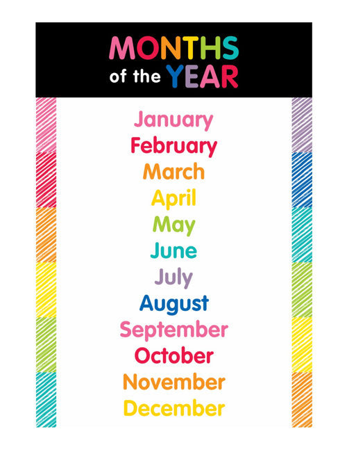 Days of the Week and Months and Years Color My Classroom by UPRINT