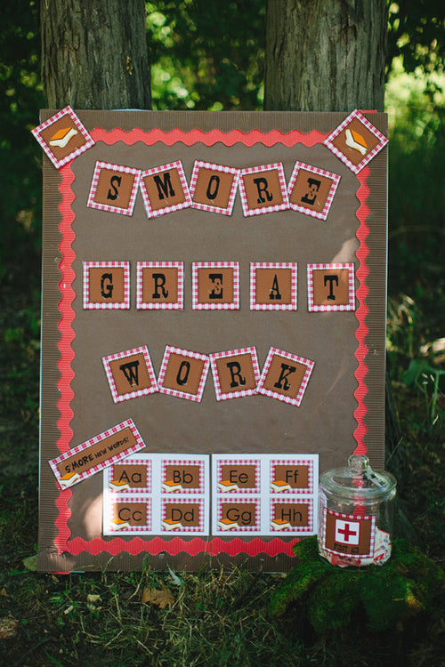 S'more Word Wall Labels | Camp Learn-A-Lot | UPRINT | Schoolgirl Style