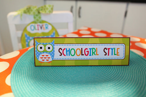 Nameplates | Owl Collection | UPRINT | Schoolgirl Style