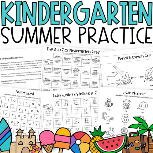 Kindergarten Summer Practice by Miss M's Reading Resources