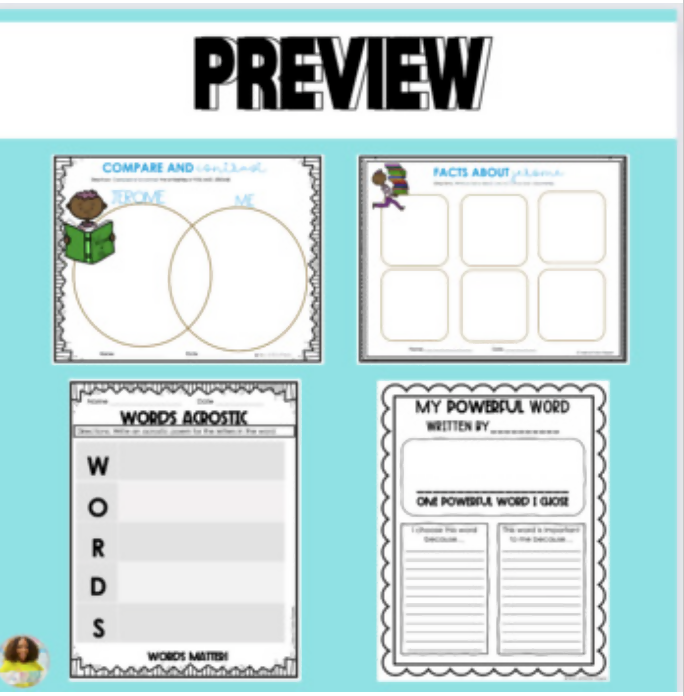 The Word Collector Book Companion | Printable Classroom Resource | Tales of Patty Pepper