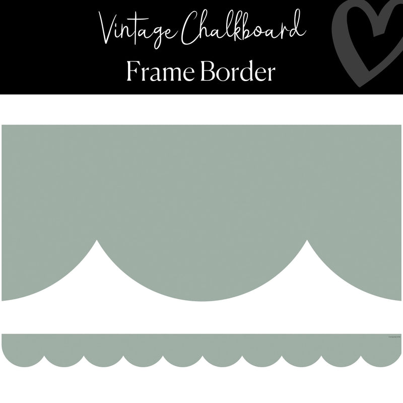 Green Scallop Bulletin Board Border Frame Border Groovy Classroom Decor by Flagship