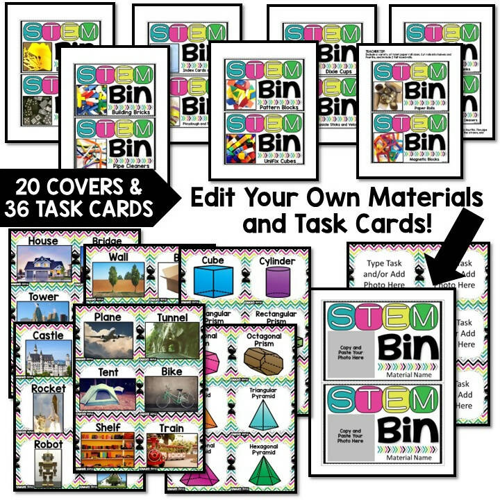 STEM Bins® / STEAM Bins® - STEM Activities (K-5th Grade) | Printable Classroom Resource | Teach Outside the Box- Brooke Brown