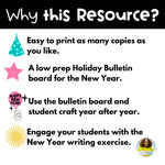 New Year: Bright Bulletin Board Kit | Printable Classroom Resource | Tales of Patty Pepper
