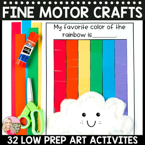 Fine Motor Crafts 32 Low Prep Art Activites Year Long by Glitter and Glue and Pre-K Too