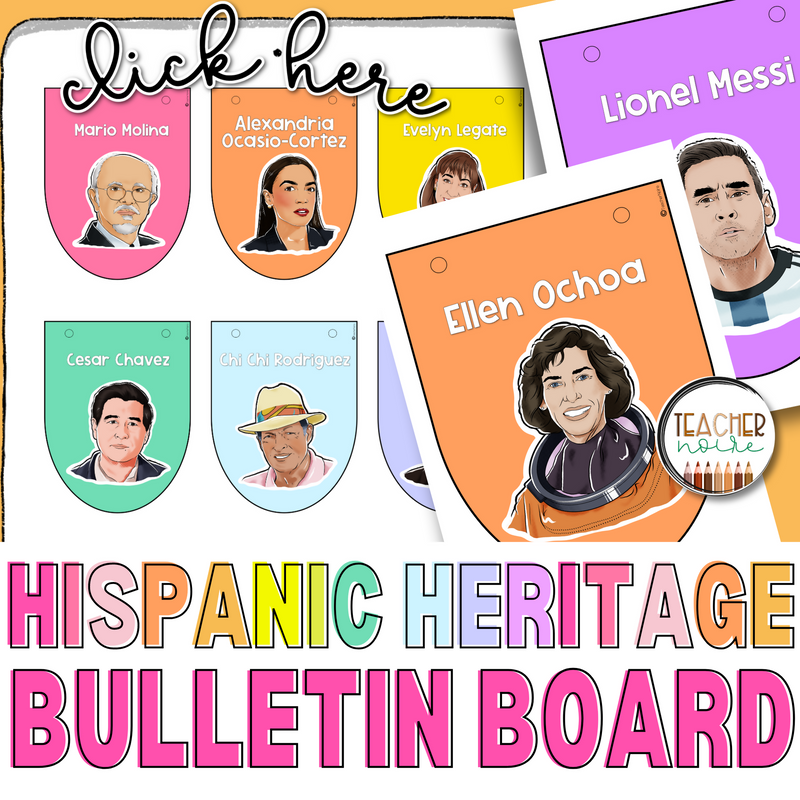 Hispanic Heritage Bulletin Board by Teacher Noire