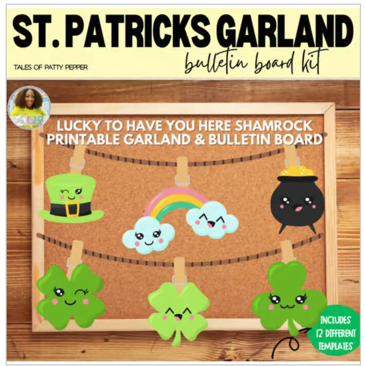 St. Patrick's Day: Garland Bulletin Board Set
