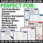 3rd Grade Reading Comprehension Passages & Questions Worksheets Review Test Prep