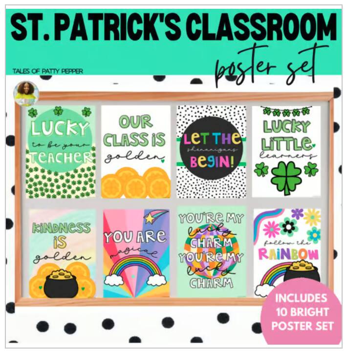 St. Patrick's: Bright Classroom Poster Set