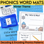 Winter Phonics Activities | Decoding & Encoding Word Mats | Printable Teacher Resources | Literacy with Aylin Claahsen