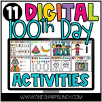 Digital 100th Day of School Activities | Printable Classroom Resource | One Sharp Bunch