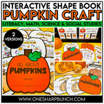 Pumpkins Shape Book All About Pumpkins & Pumpkin Investigations | Printable Classroom Resource | One Sharp Bunch