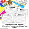 3rd Grade Writing Prompts - Writing Journal Templates | Printable Teacher Resources | Ashley’s Golden Apples