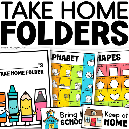 Take Home Folders by Miss M's Reading Resources