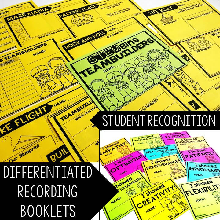 STEM Bins® Team Builders for Back to School and End of the Year - STEM Activities (K-5th Grade) | Printable Classroom Resource | Teach Outside the Box- Brooke Brown