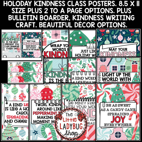 December Christmas Kindness Posters | Printable Teacher Resources | The Little Ladybug Shop