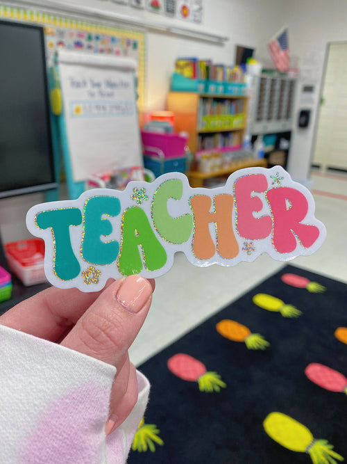 Teacher | Sticker | The Pineapple Girl Design Co. | Hey, TEACH!