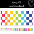 Load image into Gallery viewer, Rainbow Checkered Border Foundation Border Rainbow Classroom Decor by Flagship