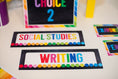 Load image into Gallery viewer, Nameplates | Happy Rainbow | UPRINT | Schoolgirl Style