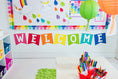 Load image into Gallery viewer, Rainbow 2 Point All Letters Banner | Hello Sunshine | UPRINT | Schoolgirl Style