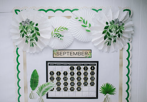 Boho Calendar | Classroom Bulletin Board Set | Simply Boho | Schoolgirl Style