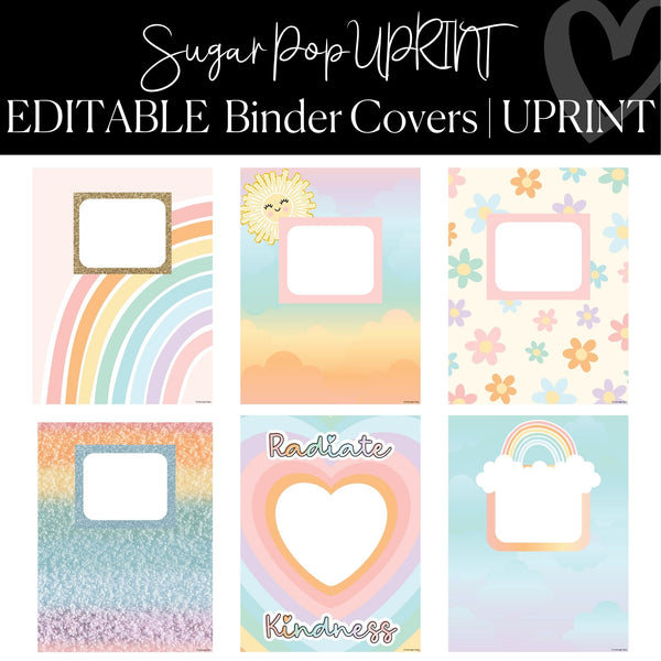 Editable and Printable Binder Covers and Spines | Pastel Classroom Dec ...
