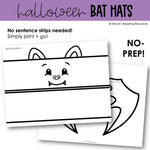 Halloween Craft Bat Hats | Printable Classroom Resource | Miss M's Reading Reading Resources