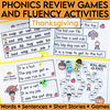 Thanksgiving Decodable Phonics Review Games and Fluency Activities | Science of Reading Aligned | Printable Teacher Resources | Literacy with Aylin Claahsen