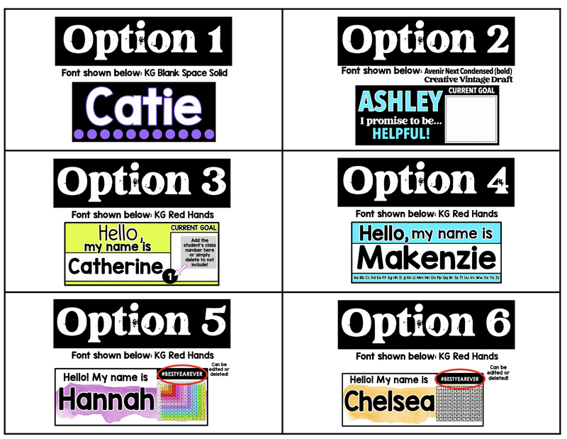 Back to School Bundle OPTION 1 | Printable Classroom Resource | Miss West Best
