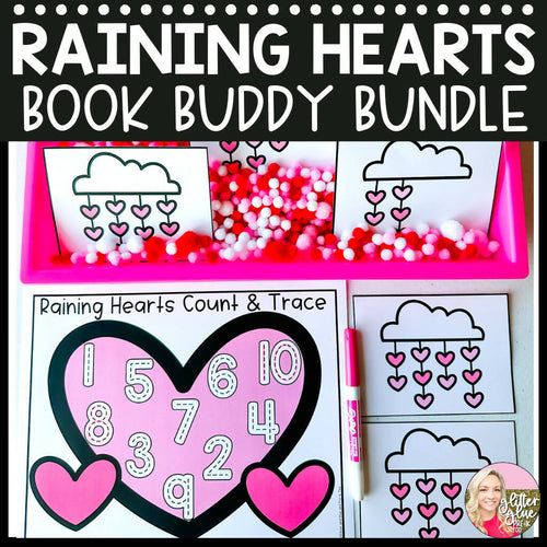 Raining Hearts Book Buddy Bundle by Glitter and Glue and Pre-K Too