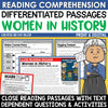Women's History Month Reading Comprehension Passages Questions Close Reading
