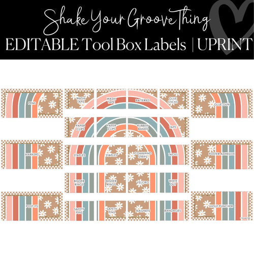 Editable Teacher Tool Box Labels Printable Classroom Decor Shake Your Groove Thing  By UPRINT