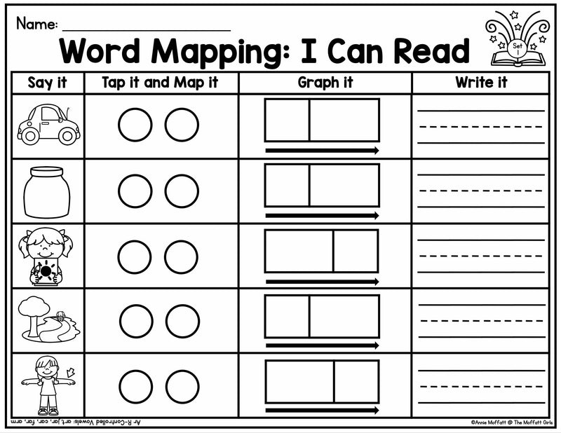Word Mapping- R-Controlled Vowels | Printable Classroom Resource | The Moffatt Girls 