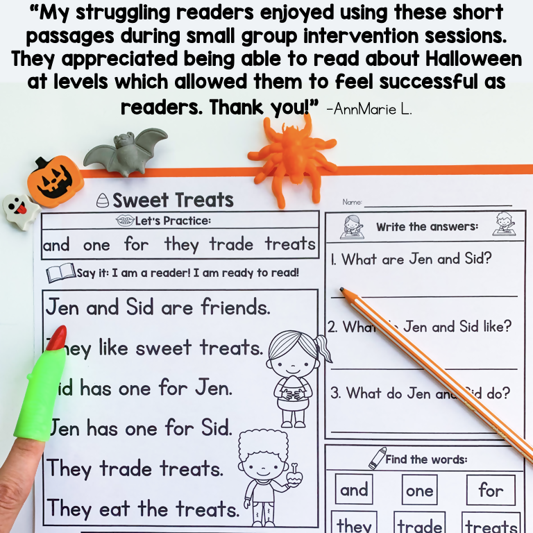 Halloween Reading Passages with Comprehension | Printable Teacher Resources | Literacy with Aylin Claahsen