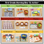 1st Grade Back to School Morning Bins | Printable Classroom Resource | The Moffatt Girls
