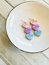 Conversation heart earrings, Valentine's day earrings