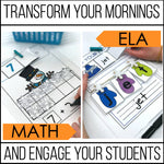 Morning Work Tubs - Winter Fine Motor Bins for ELA and Math - January - Kindergarten | Differentiated Kindergarten