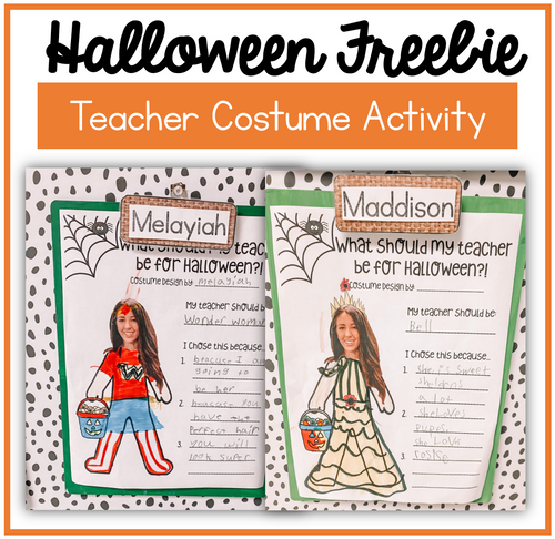 Halloween FREEBIE! Costume for the Teacher Activity Template | Printable Classroom Resource | Mrs. Munch's Munchkins
