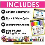Gingerbread Editable Bookmarks | Printable Classroom Resource | The Bubbly Blonde Teacher