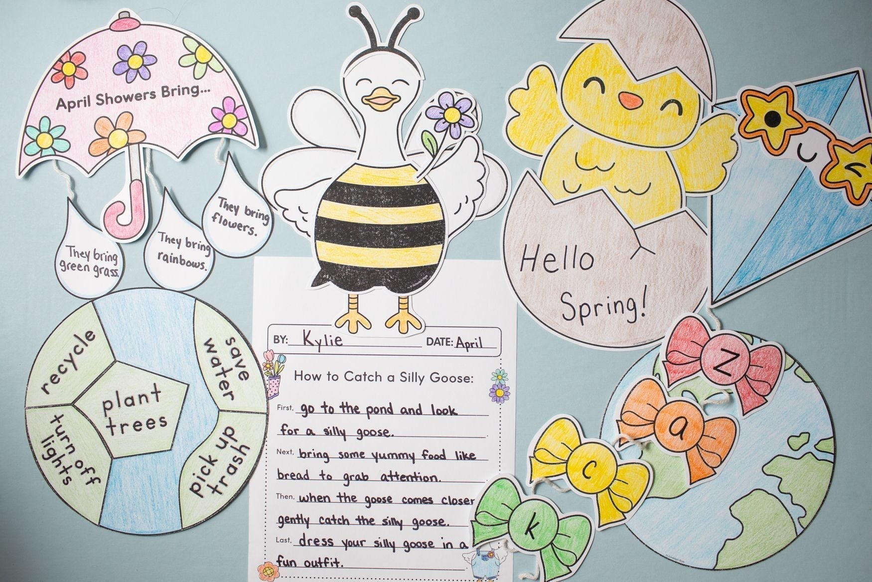 April Crafts for the Classroom – Schoolgirl Style