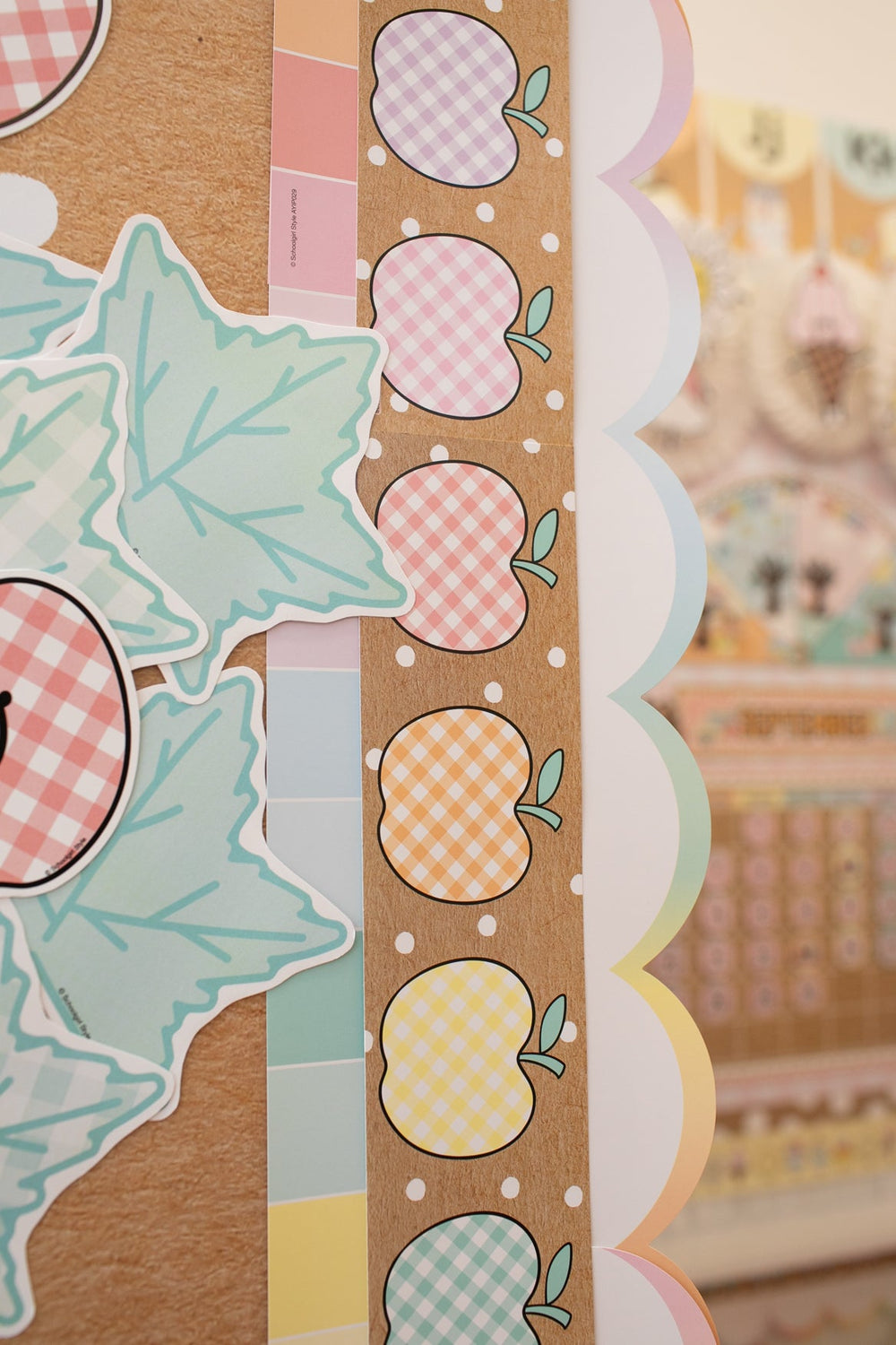 Gingham Bulletin Board Borders