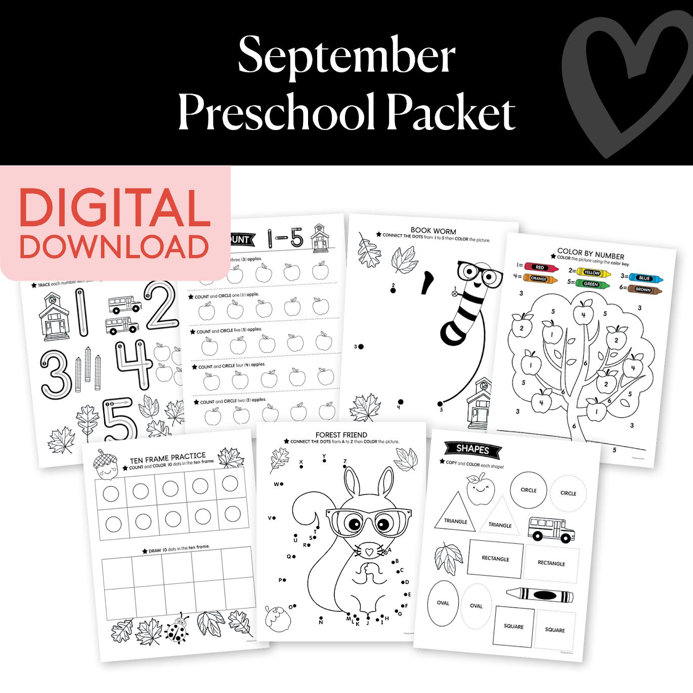 September Preschool Packet